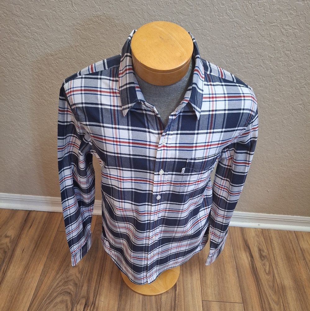 Levi's Red,white and Blue Plaid Button down shirt